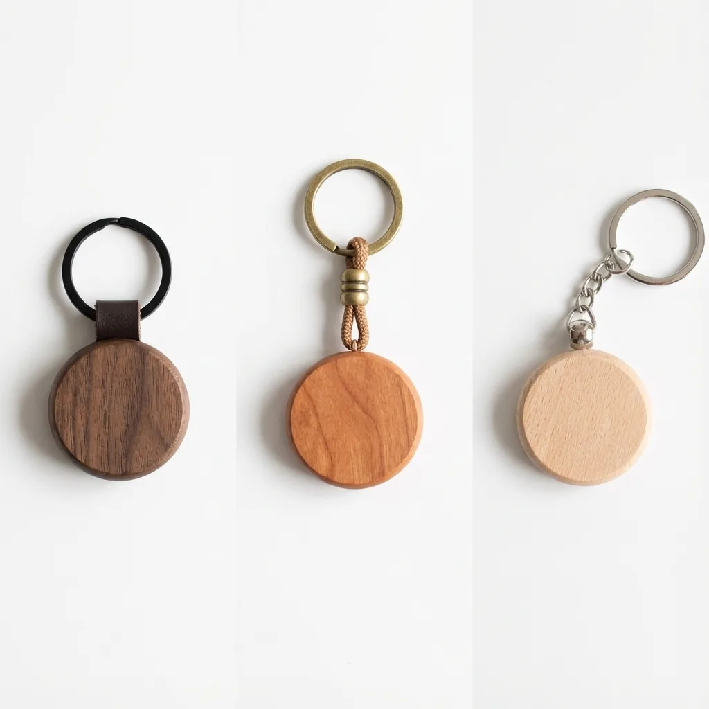 Eco-Circle Key Fob - Handcrafted Wooden Promo Essential 2