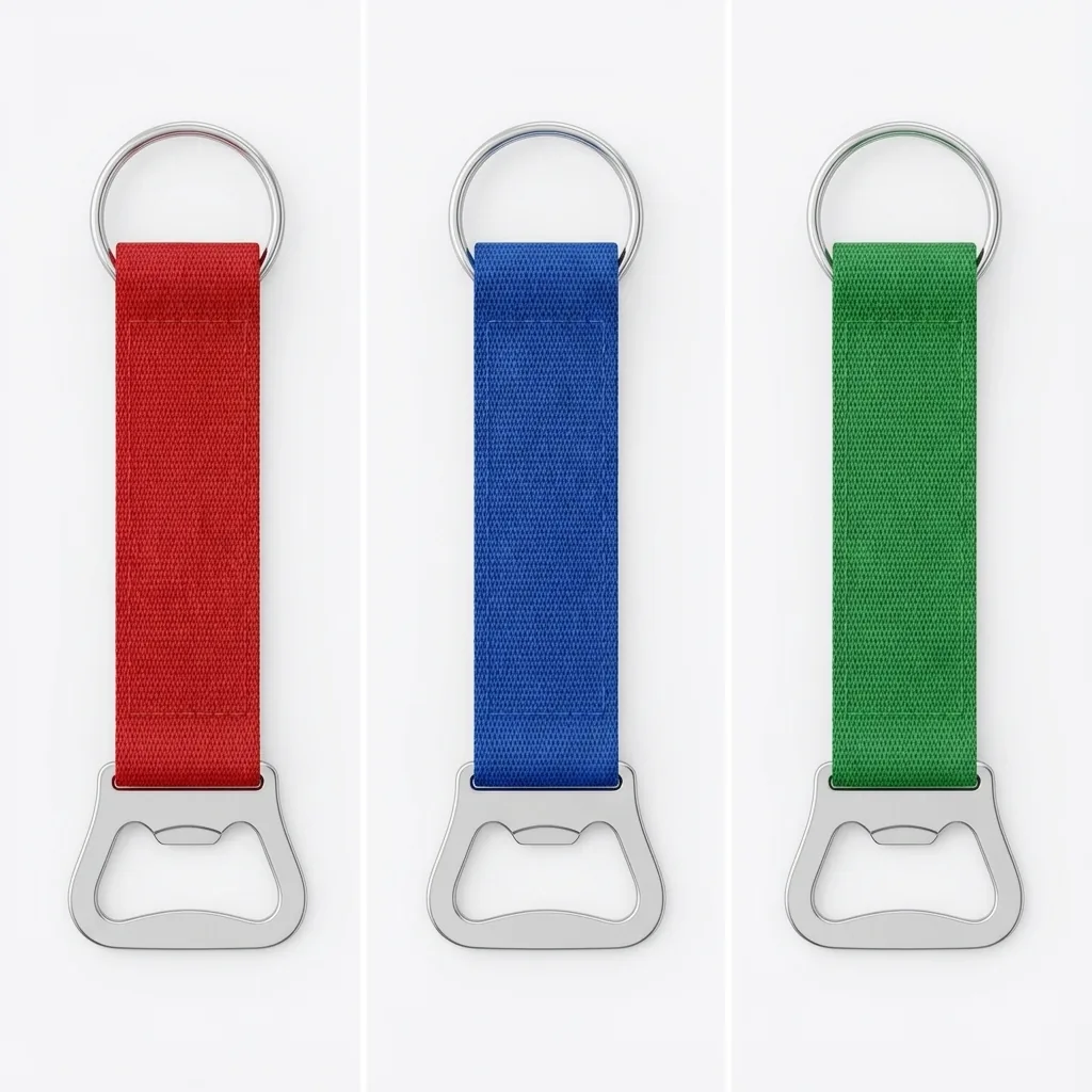 The Wristlet Wrench: Durable Woven Strap Bottle Opener Keychain