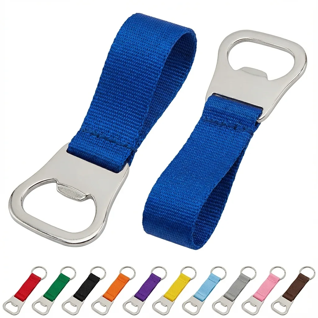 The Wristlet Wrench: Durable Woven Strap Bottle Opener Keychain 2
