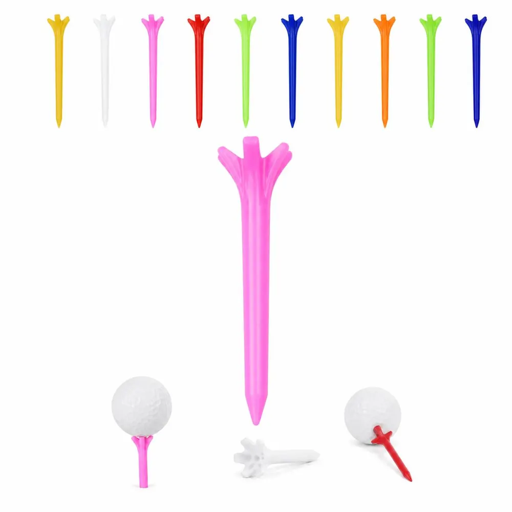 Reusable 2-3/4" Claw Top Plastic Golf Tees for Stable 2