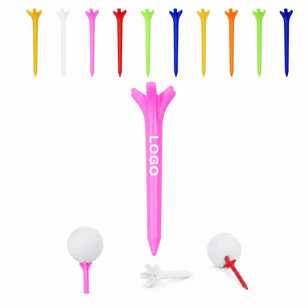 Reusable 2-3/4" Claw Top Plastic Golf Tees for Stable