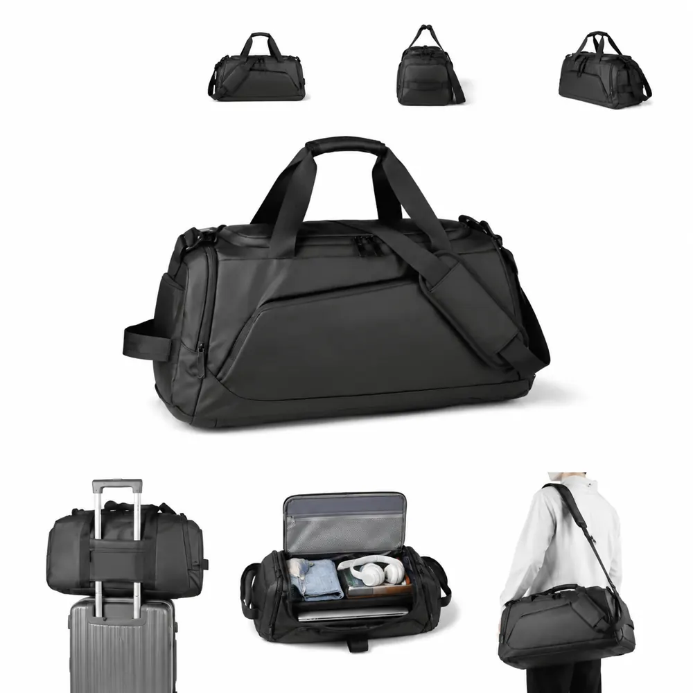 Travel Duffel Bag with Shoe Compartment for Weekend & Gym 2