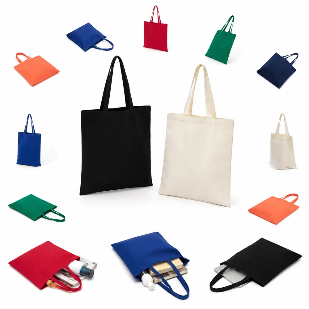 5 oz Cotton Canvas Tote Bag Reusable Shopping Carryall 2
