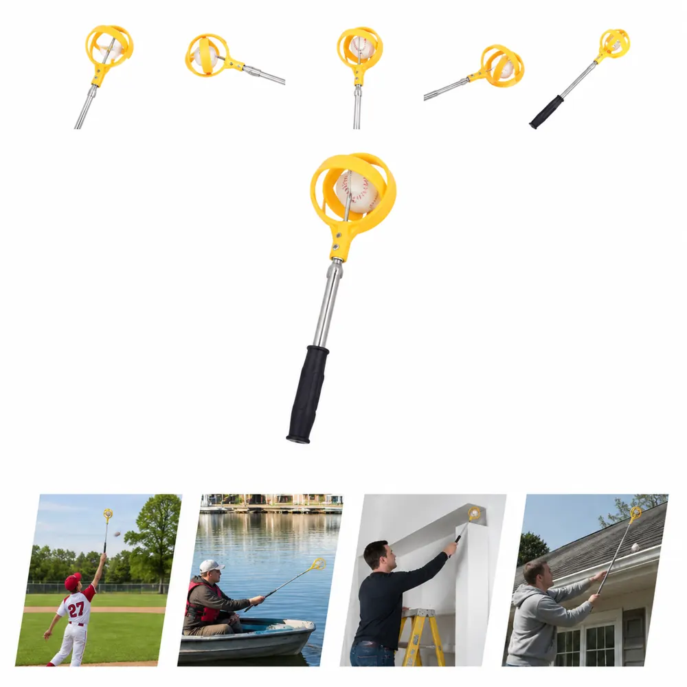 Telescopic Golf Ball Retriever with Locking Scoop 2