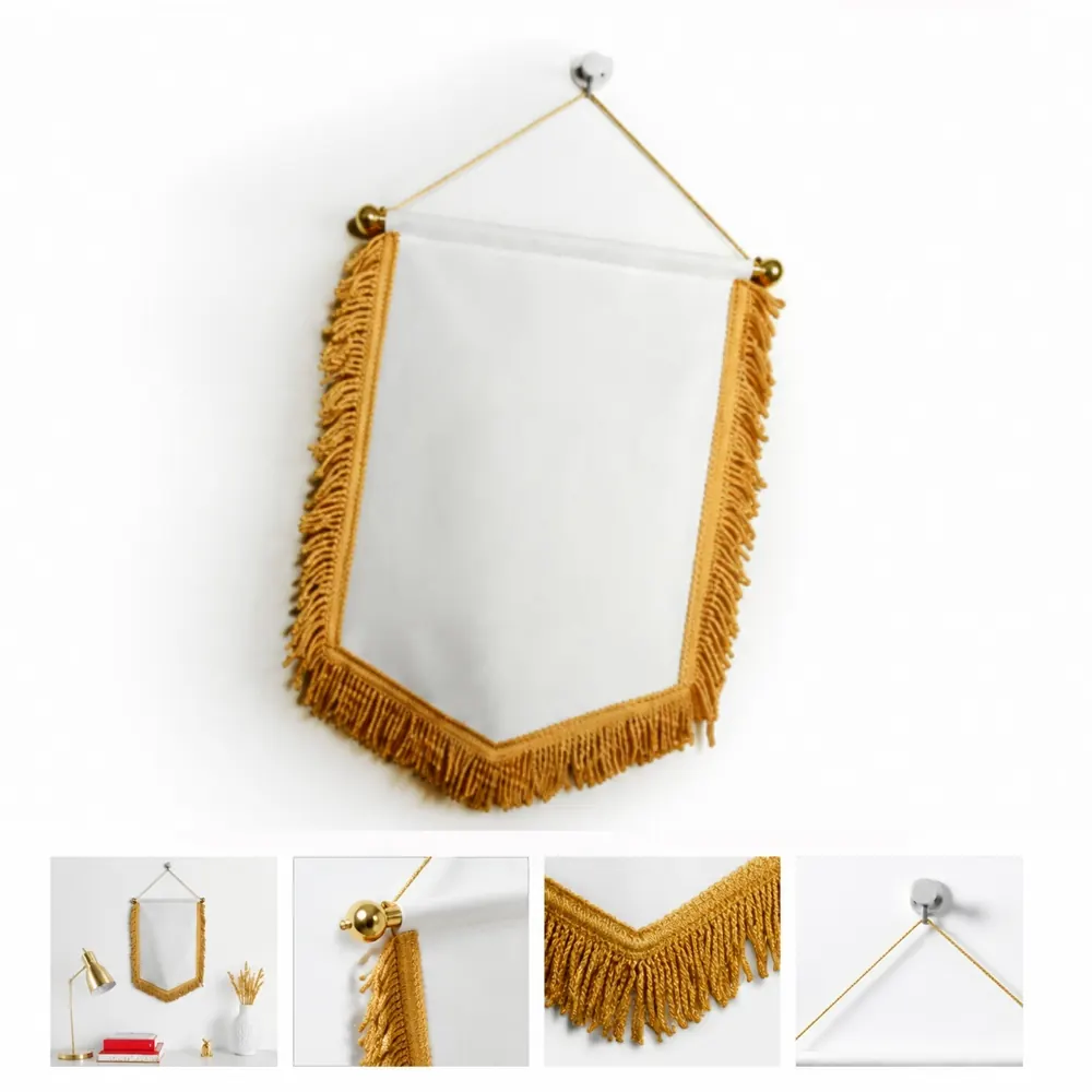 Custom Double-Sided Satin Pennant Banner for Events 2