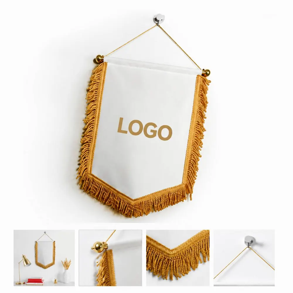 Custom Double-Sided Satin Pennant Banner for Events