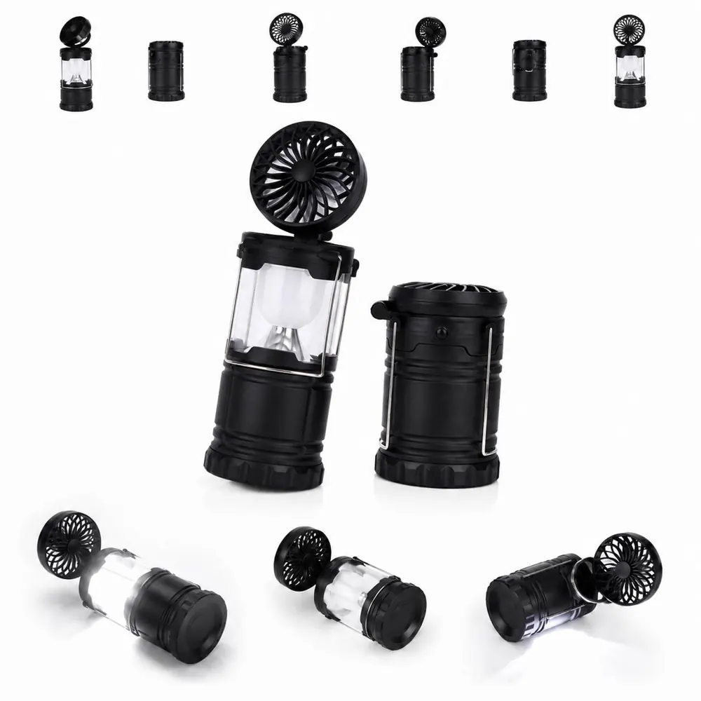 Camping LED Lantern Fan with Hanging Hook 2