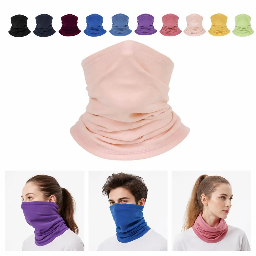 Men's Soft Fleece Neck Gaiter Winter Face Cover Scarf 2
