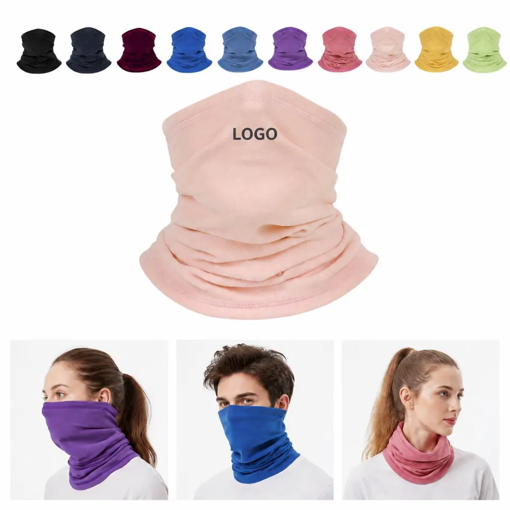 Men's Soft Fleece Neck Gaiter Winter Face Cover Scarf