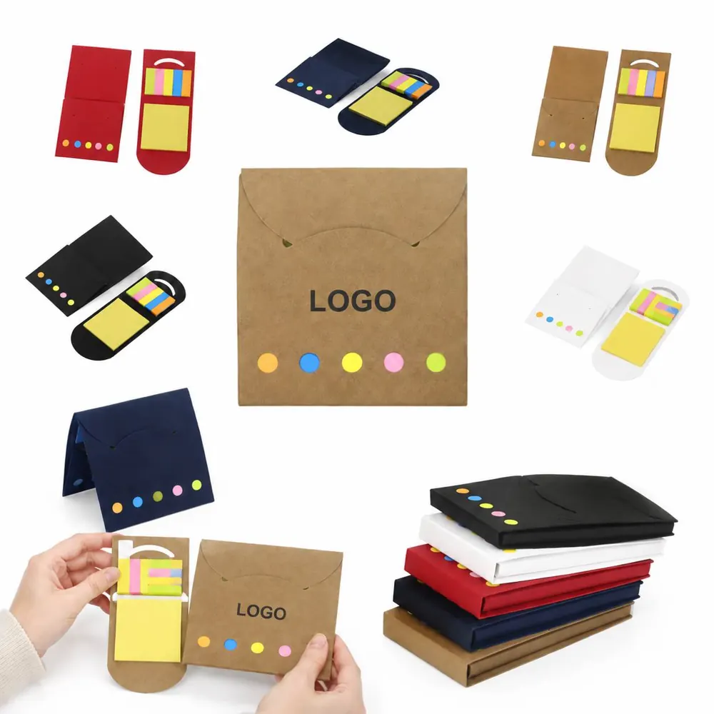 Color Sticky Notes & Flags Set in Pocket Case