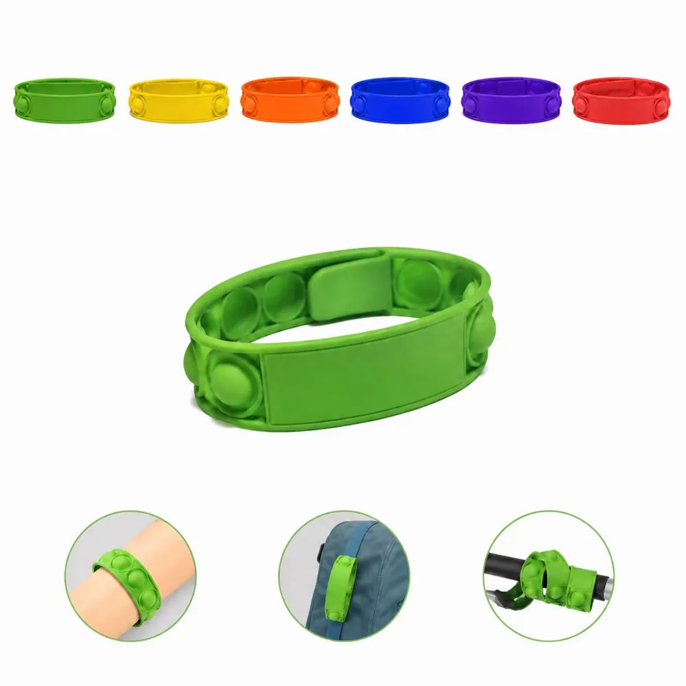 Stress Relief Pop Bracelet Reusable Silicone Fidget 2