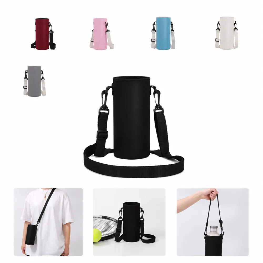 Insulated Neoprene Bottle Sleeve with Adjustable Shoulder 2