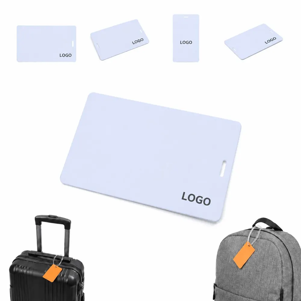 Custom Full-Color PVC Luggage Tag with Secure Loop