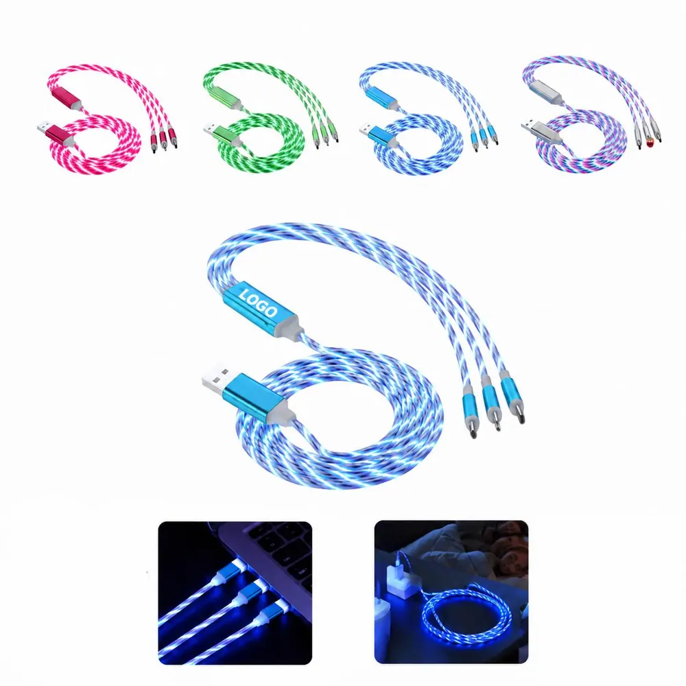 3-in-1 USB Charging Cable with LED Indicator