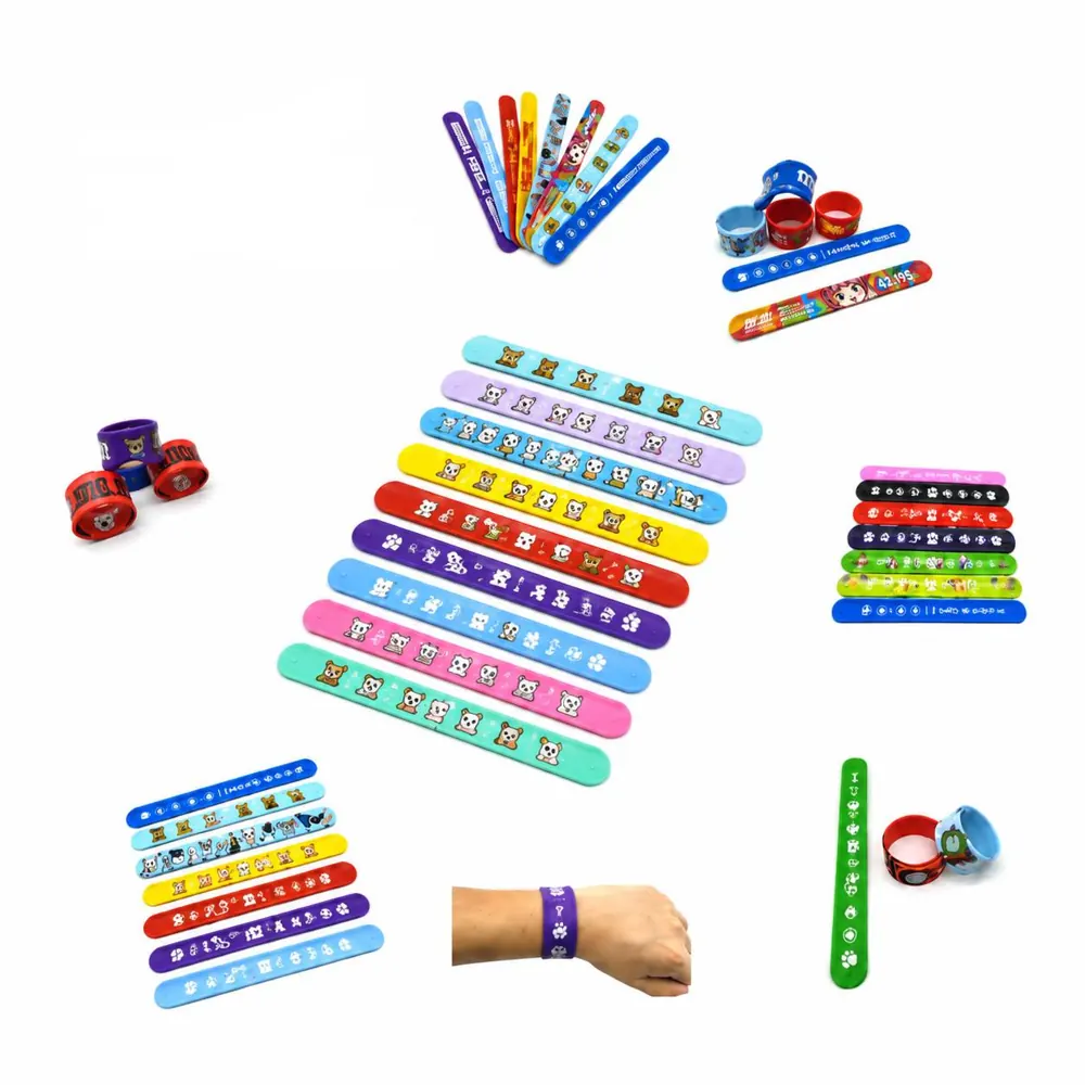 Full Color Silicone Slap Bracelet, Self-Adjusting Wristband 2