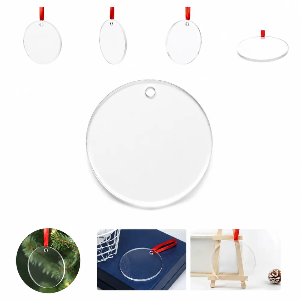 Custom Full-Color Laser-Cut Acrylic Ornaments 2.75in 2