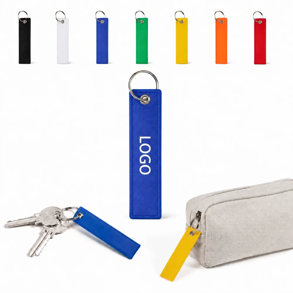 Woven Polyester Luggage Key Tag with Secure Buckle