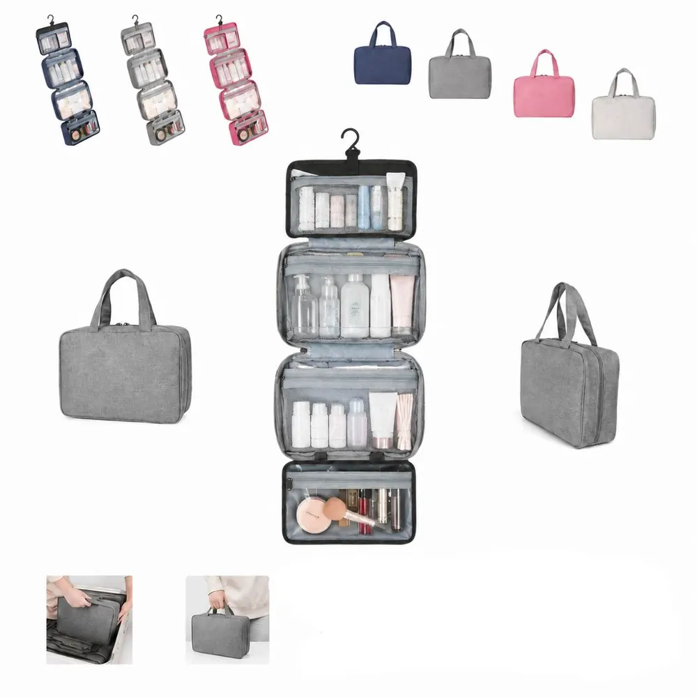 4-Section Foldable Hanging Toiletry Travel Organizer 2