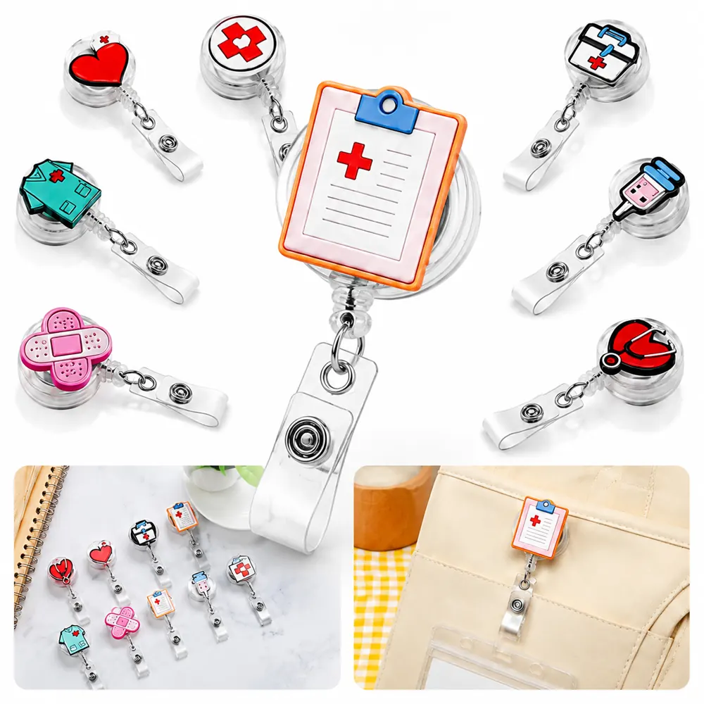 Retractable Badge Holder for Nurses with Durable Clip 2
