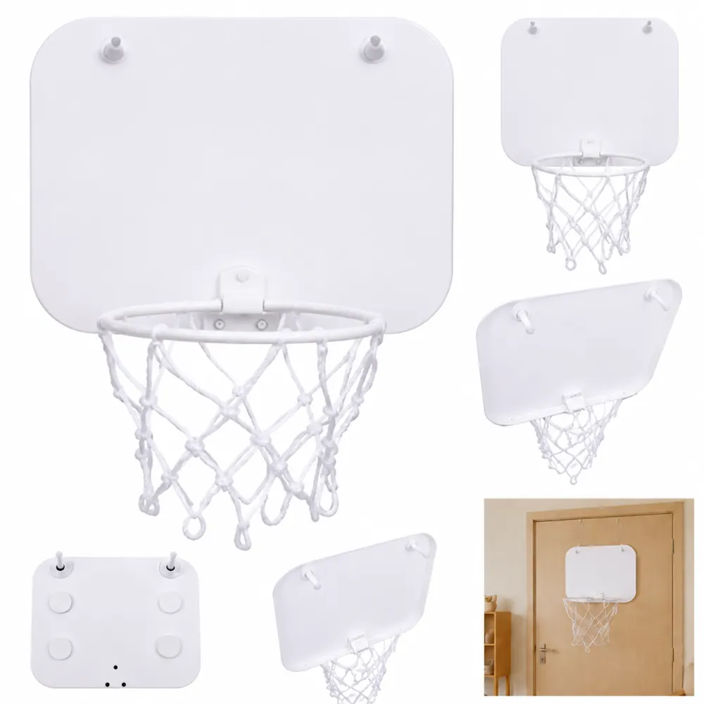Wall-Mounted Mini Basketball Hoop Set with Soft Ball 2