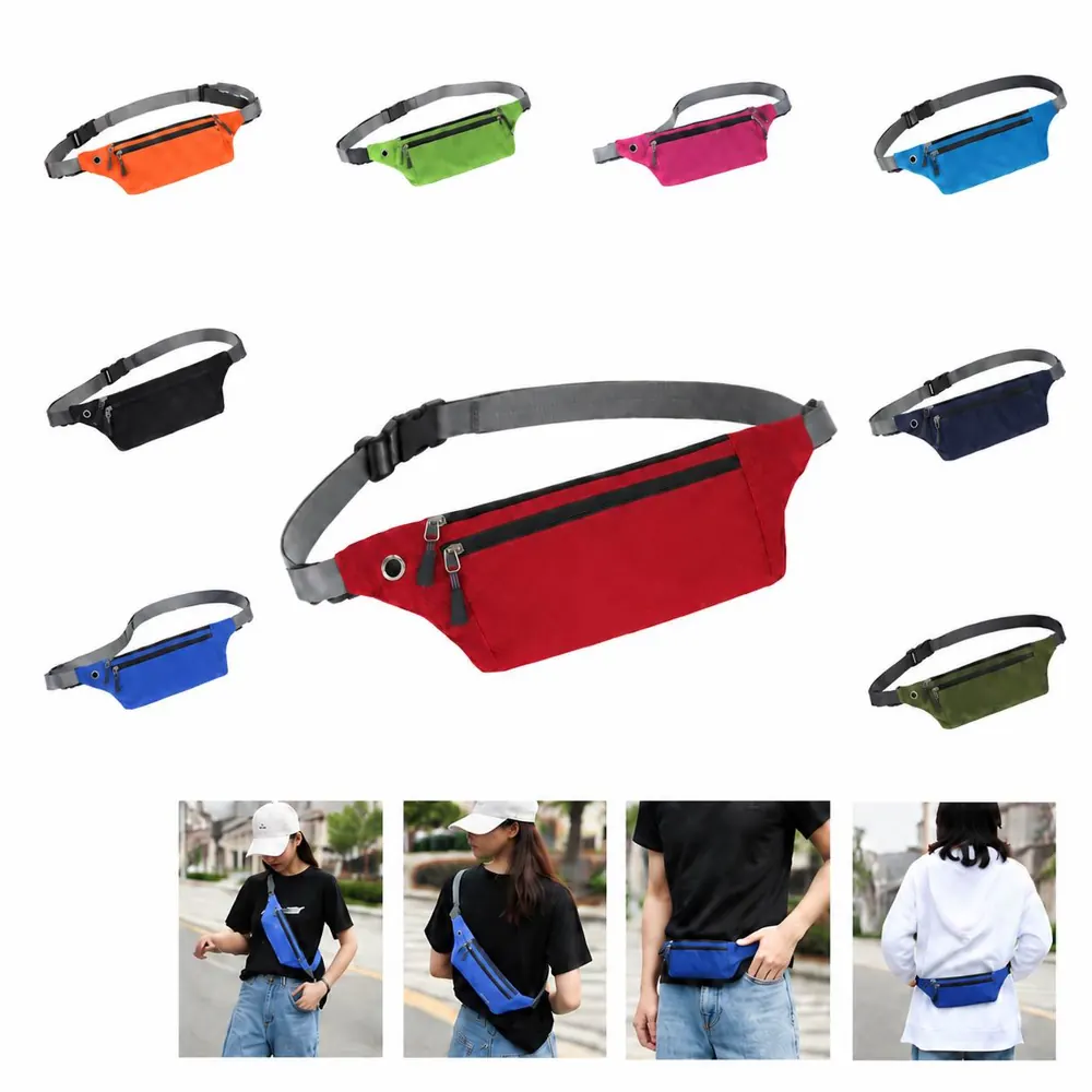 Water-Resistant 3-Zip Running Belt for Hands-Free Storage 2