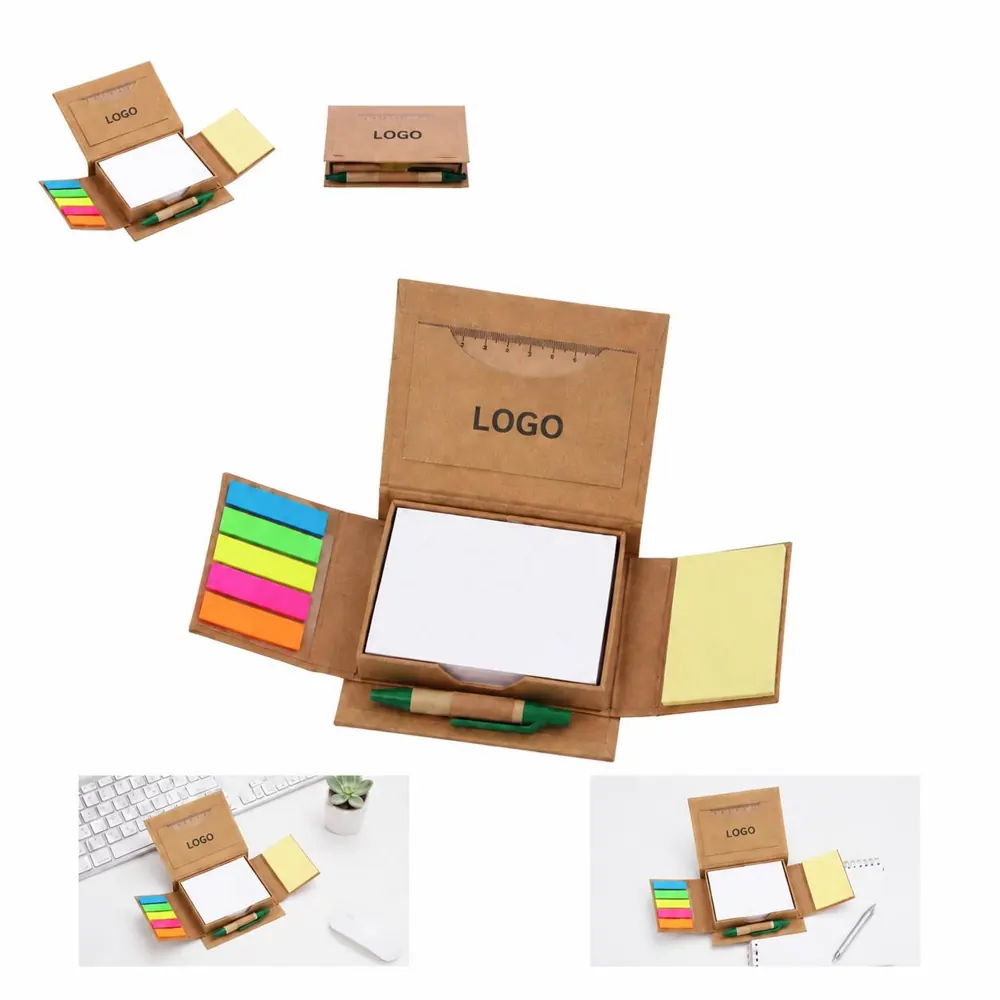 Writable Sticky Notes Set, Repositionable Multi-Color