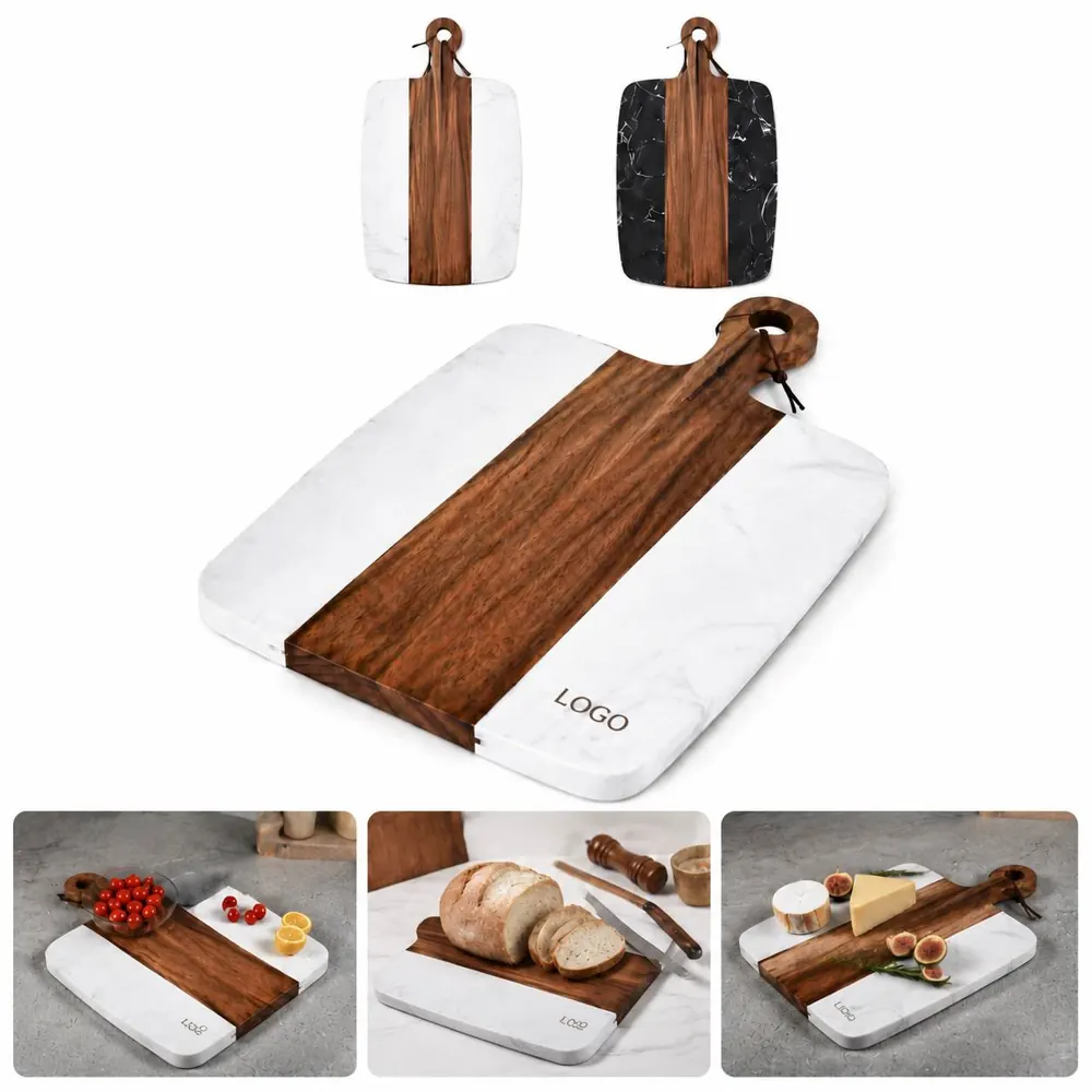 Large Acacia Marble Chopping Board for Serving and Cutting