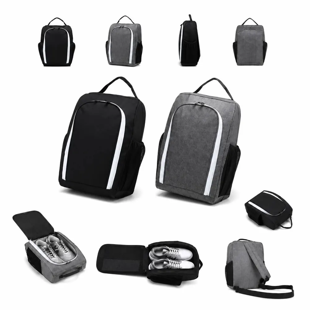Large Opening Golf Shoe Bag with Pockets for Accessories 2