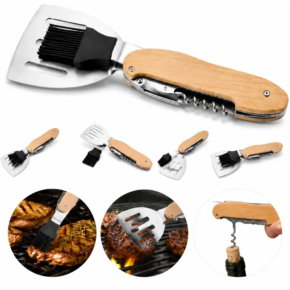 5-in-1 Foldable BBQ Tool with Heat-Resistant Handle 2