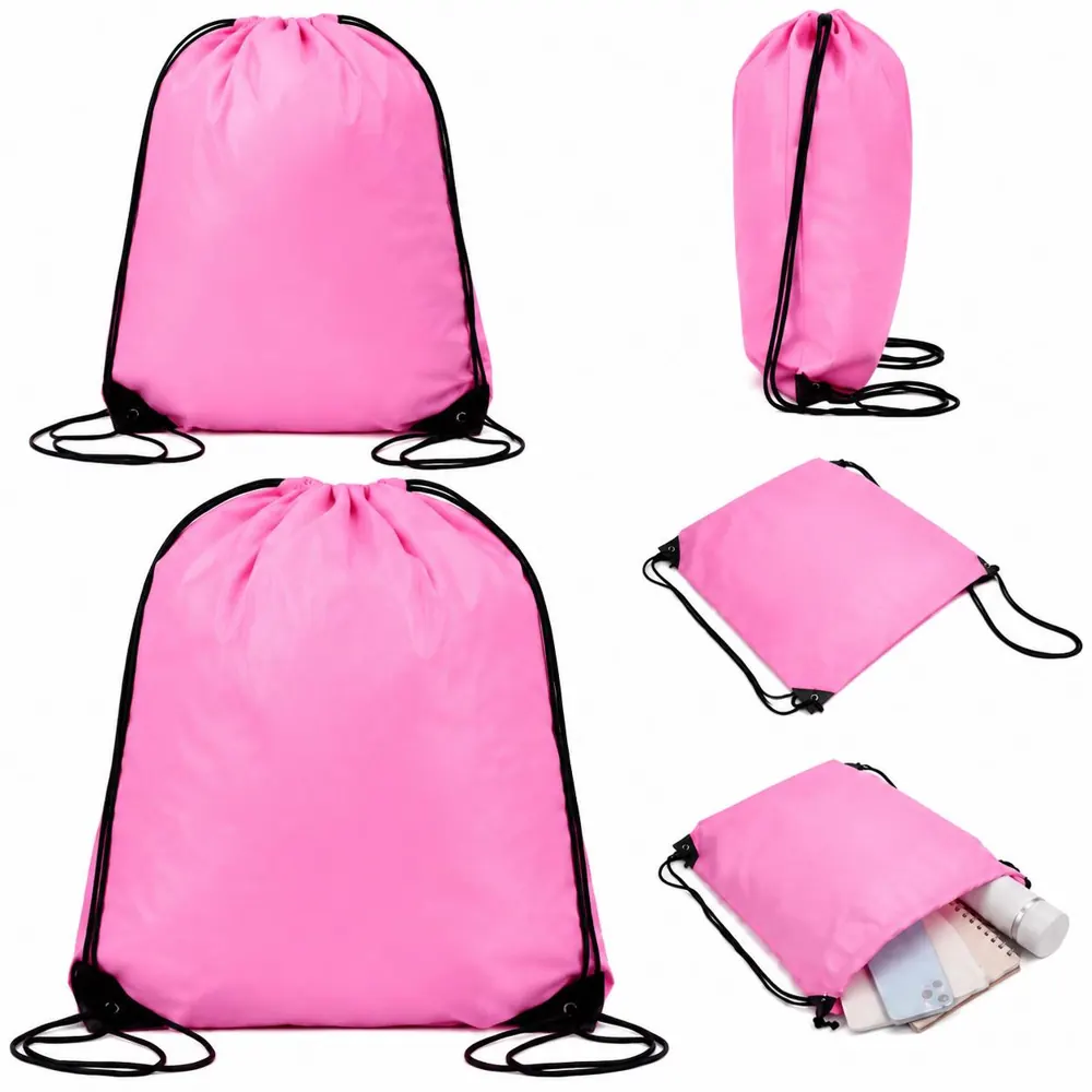 Breast Cancer Awareness Customizable Drawstring Bag 2