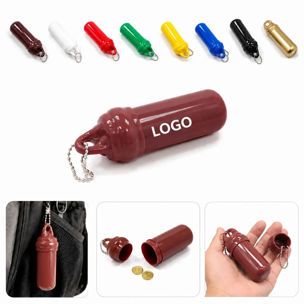 Floating Waterproof Keychain Container for Keys & Small