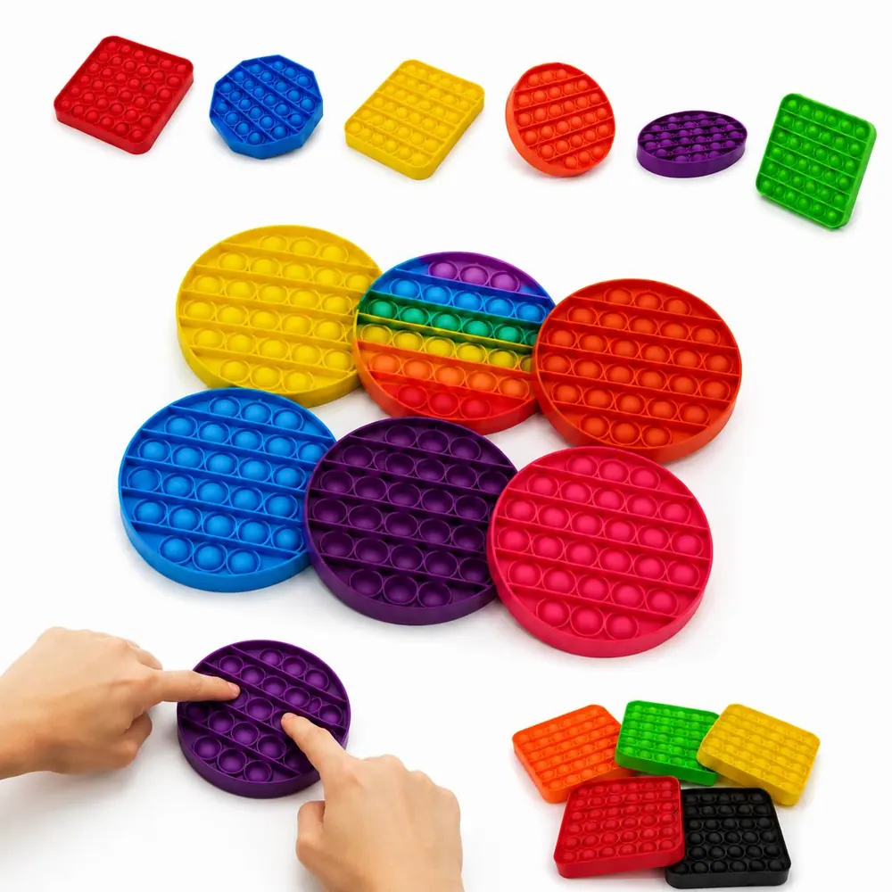 Round Silicone Push Pop Fidget Toy for Stress Relief 2