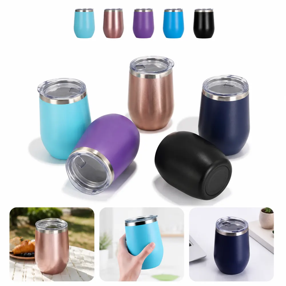 12oz Double Wall Vacuum Travel Tumbler with Spill-Resistant 2