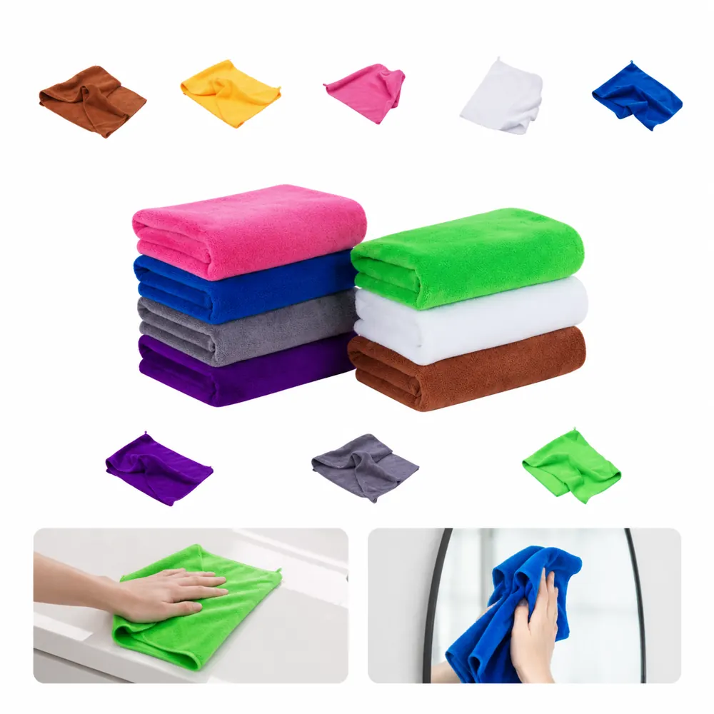 Microfiber Cleaning Rags, Lint-Free High Absorbency Towels 2