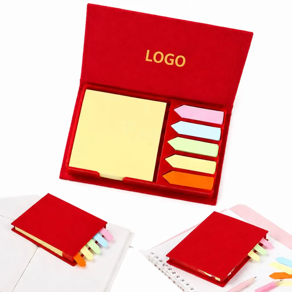 Eco-Friendly Sticky Note Organizer with Pen and Page Flags