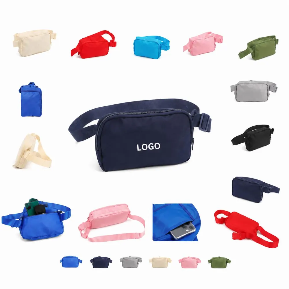 Water-Resistant Nylon Belt Bag with Full-Color Print