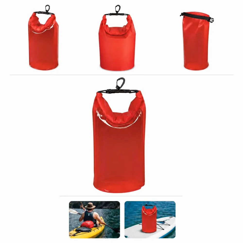 D PVC Roll-Top Waterproof Dry Bag for Kayaking Hiking 2