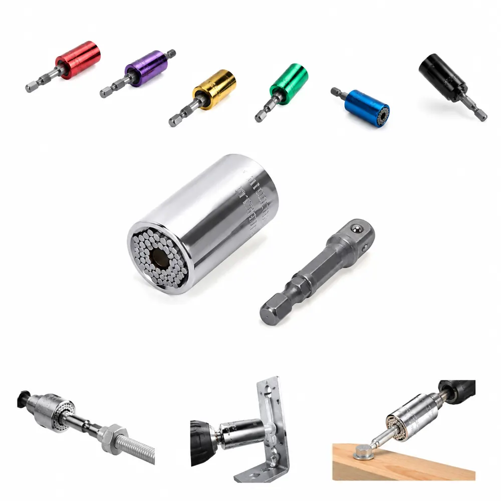 Universal Socket Wrench Set with Power Drill Adapter 2