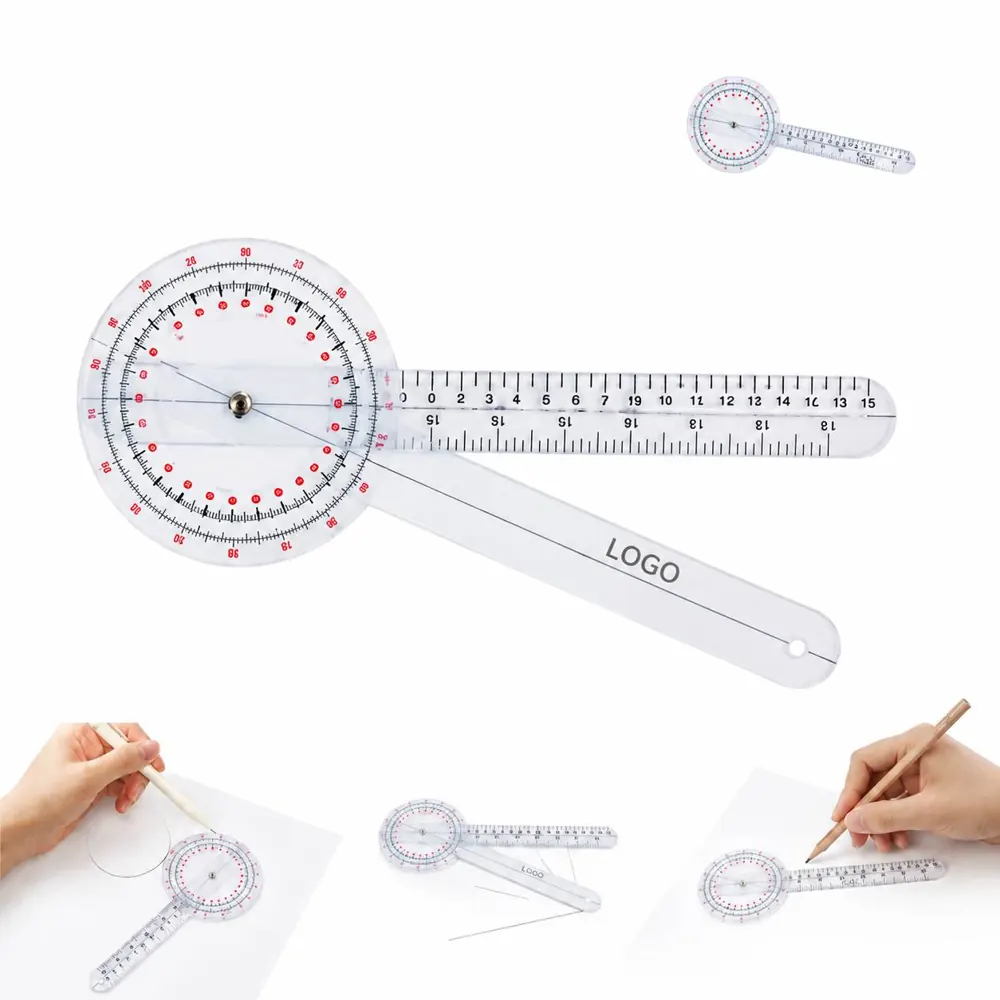 12-Inch PVC Goniometer Angle Measuring Tool