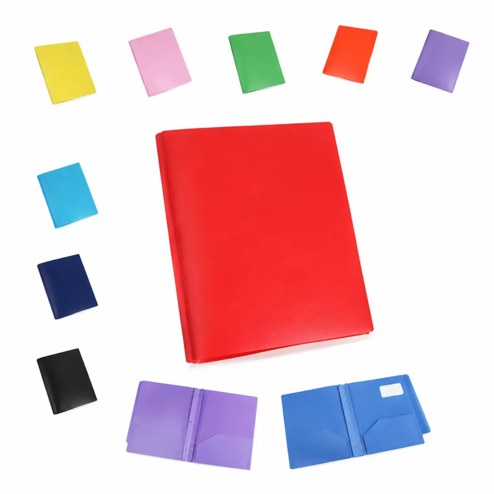 Durable 2-Pocket PP Folder with Secure Fasteners 2