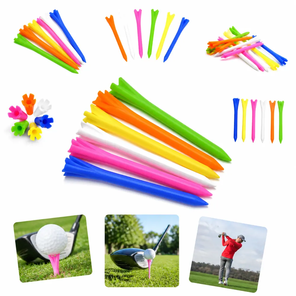 5-Prong Low Friction Plastic Golf Tees for Consistent 2