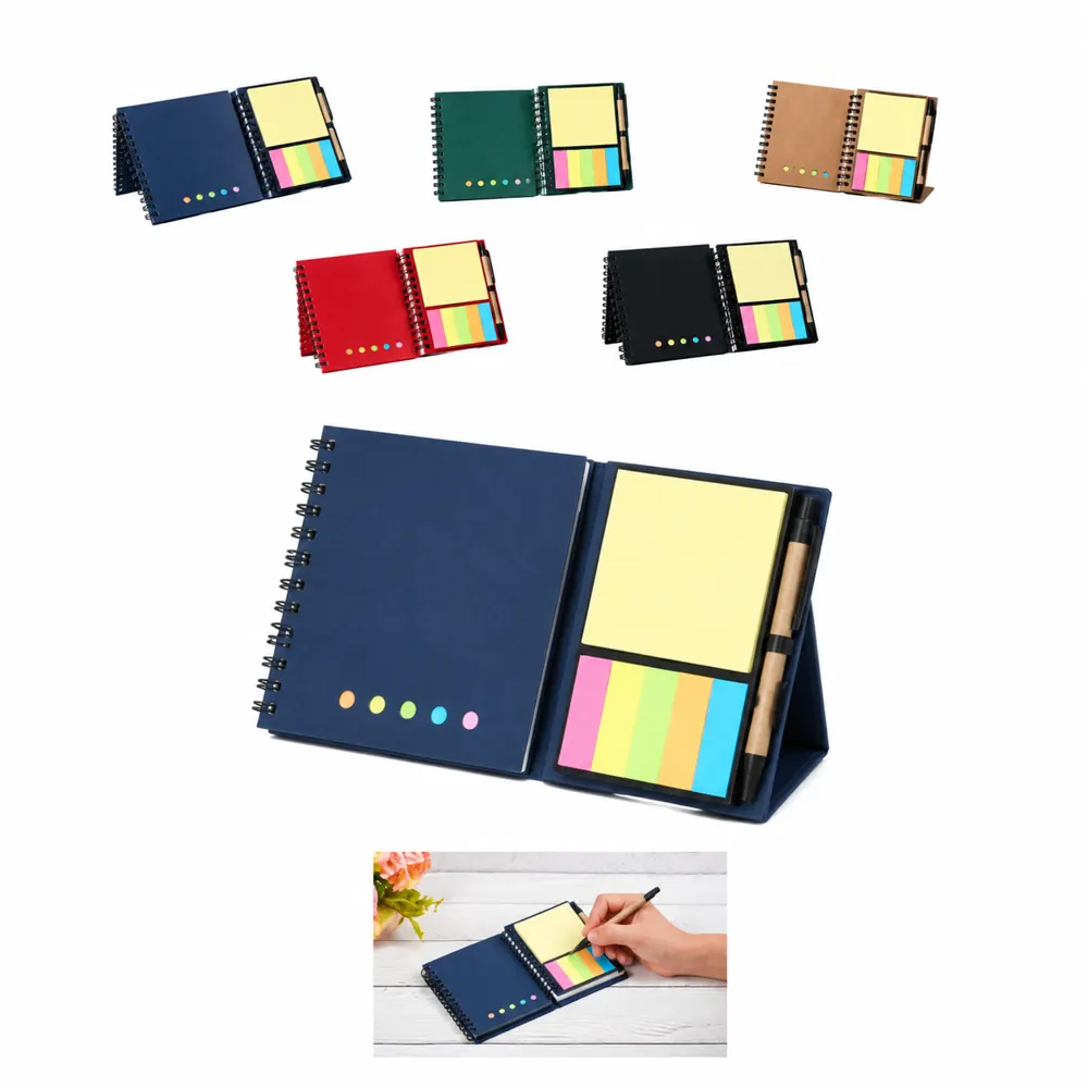 Kraft Spiral Steno Notebook, Lined Pages with Pen Holder 2