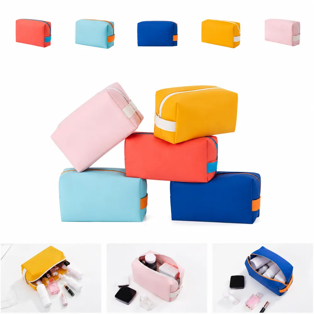 Waterproof PU Travel Makeup Pouch with Multiple Compartments 2