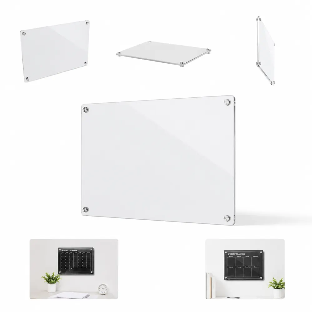 Magnetic Acrylic Calendar Set with Dry-Erase Weekly & Monthly Planners 2