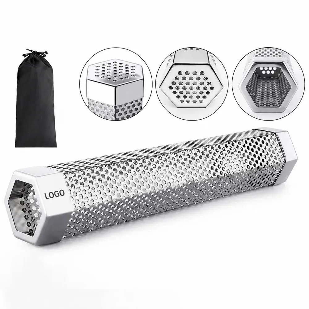 Stainless Steel Smoker Tube for BBQ, 5-Hour Wood Pellet