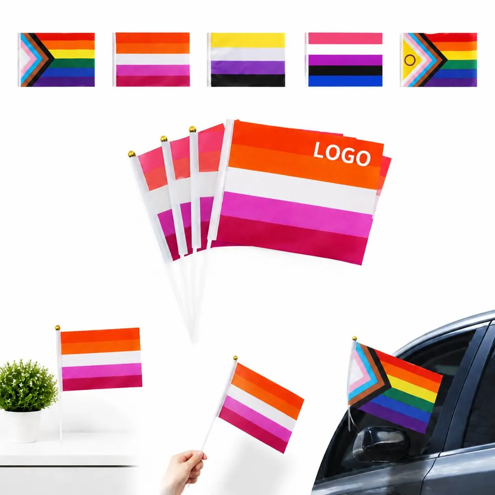 Pride Mini Stick Flag for Parades & Events