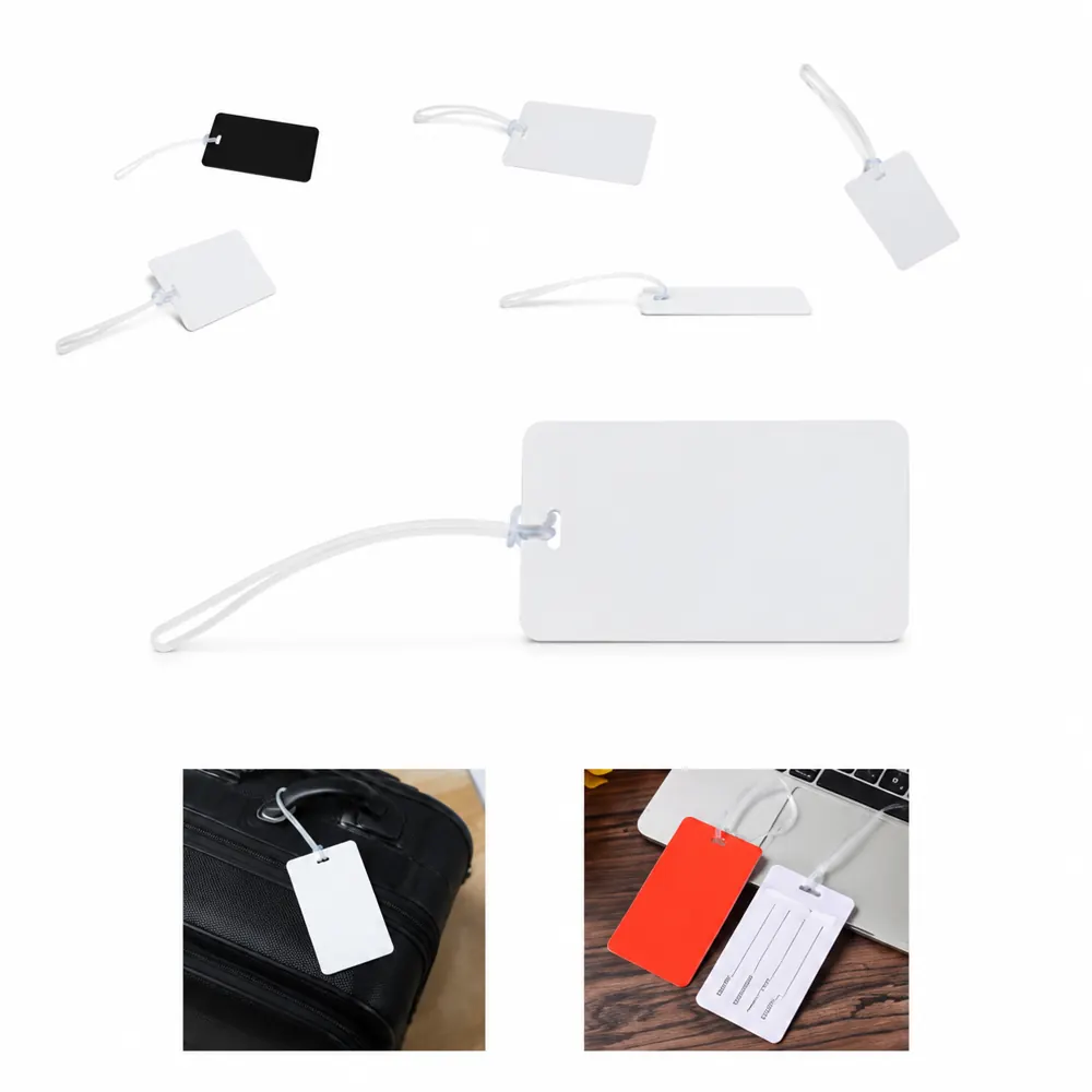 Durable Vinyl Rectangular Luggage Tag with ID Card Window 2