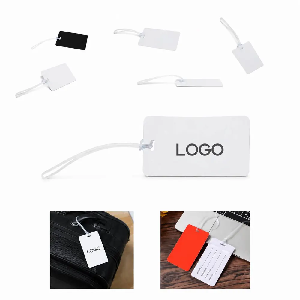 Durable Vinyl Rectangular Luggage Tag with ID Card Window