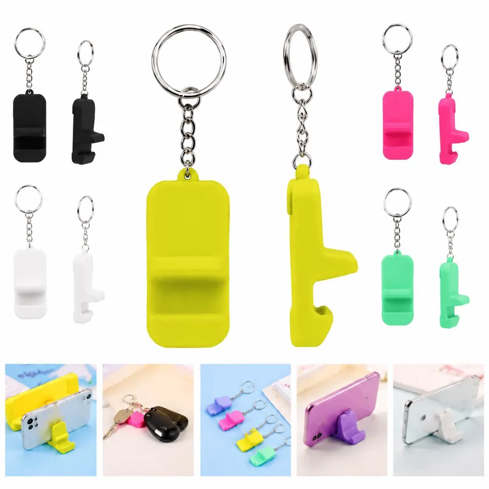 Portable PVC Phone Stand Keychain for Hands-Free Viewing 2