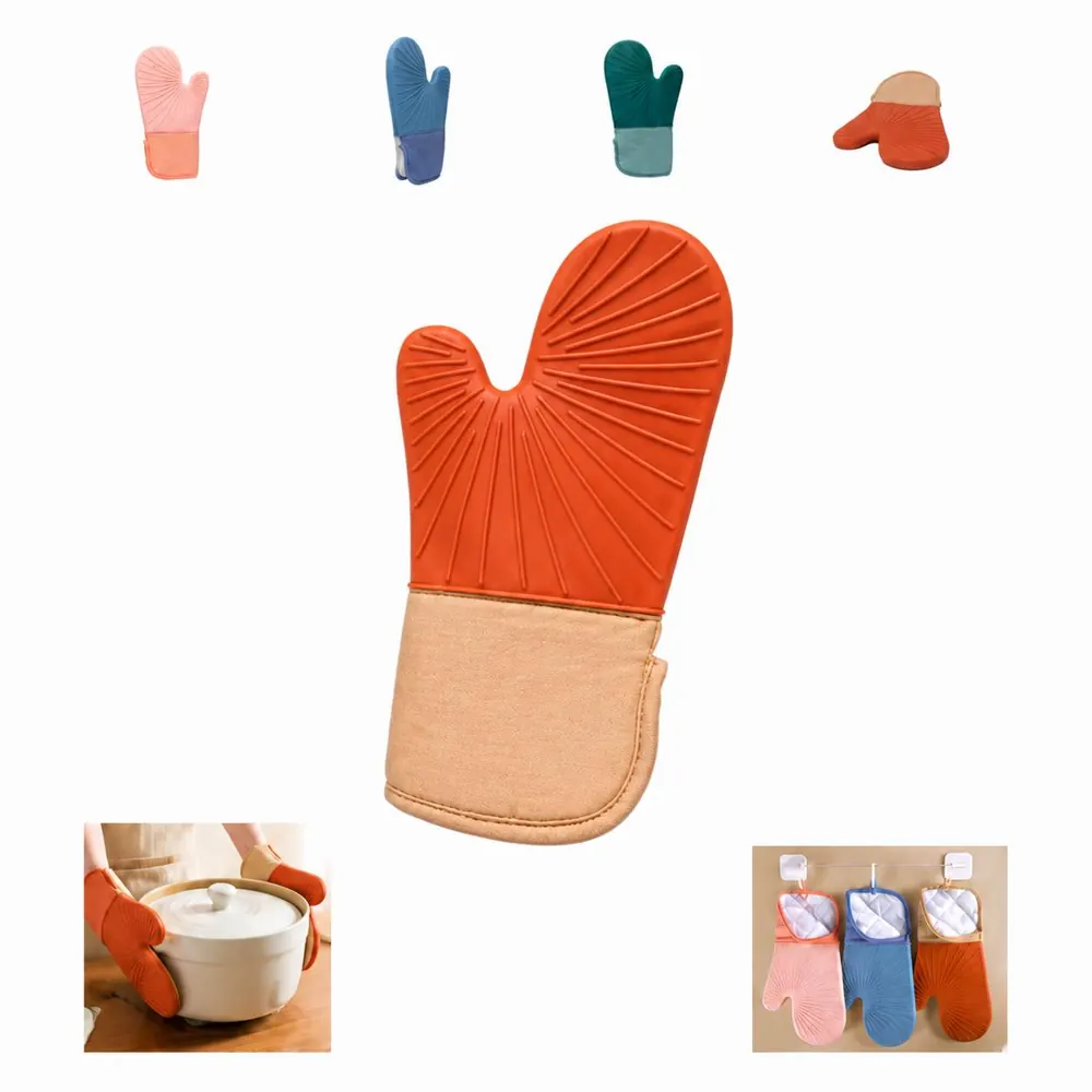 Silicone Oven Mitt Heat-Resistant for Cooking Baking 2